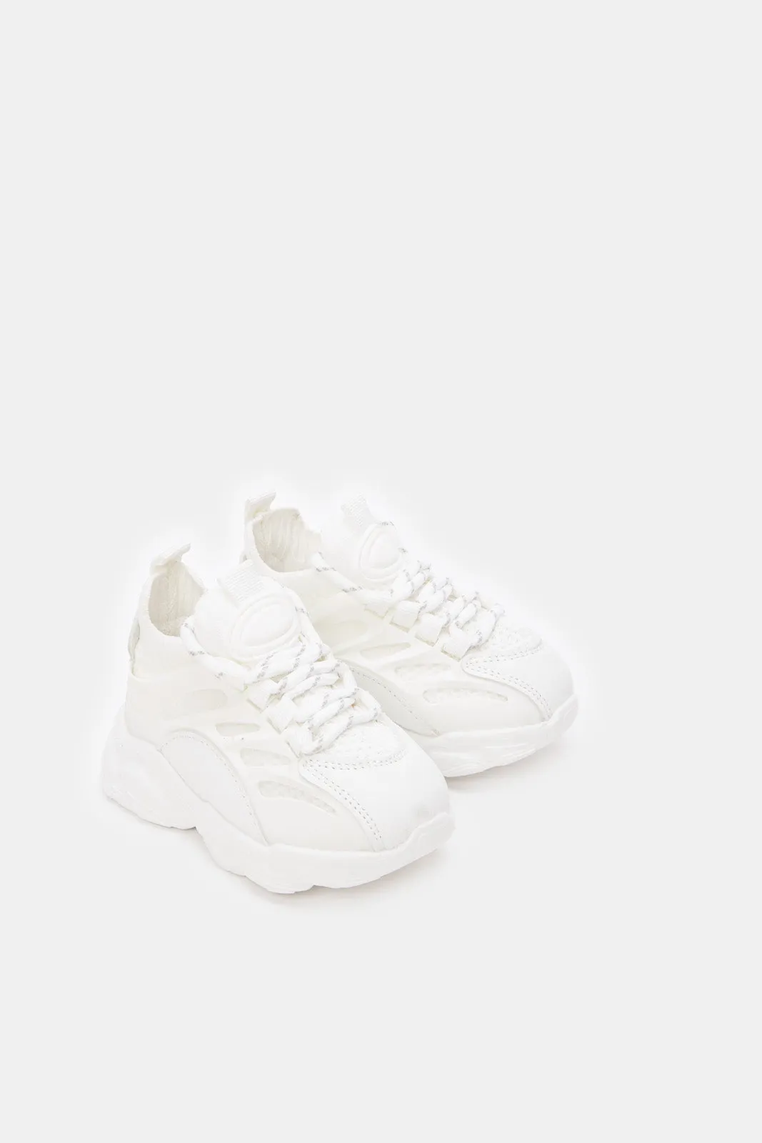 Infant Boys White Chunky Trainer