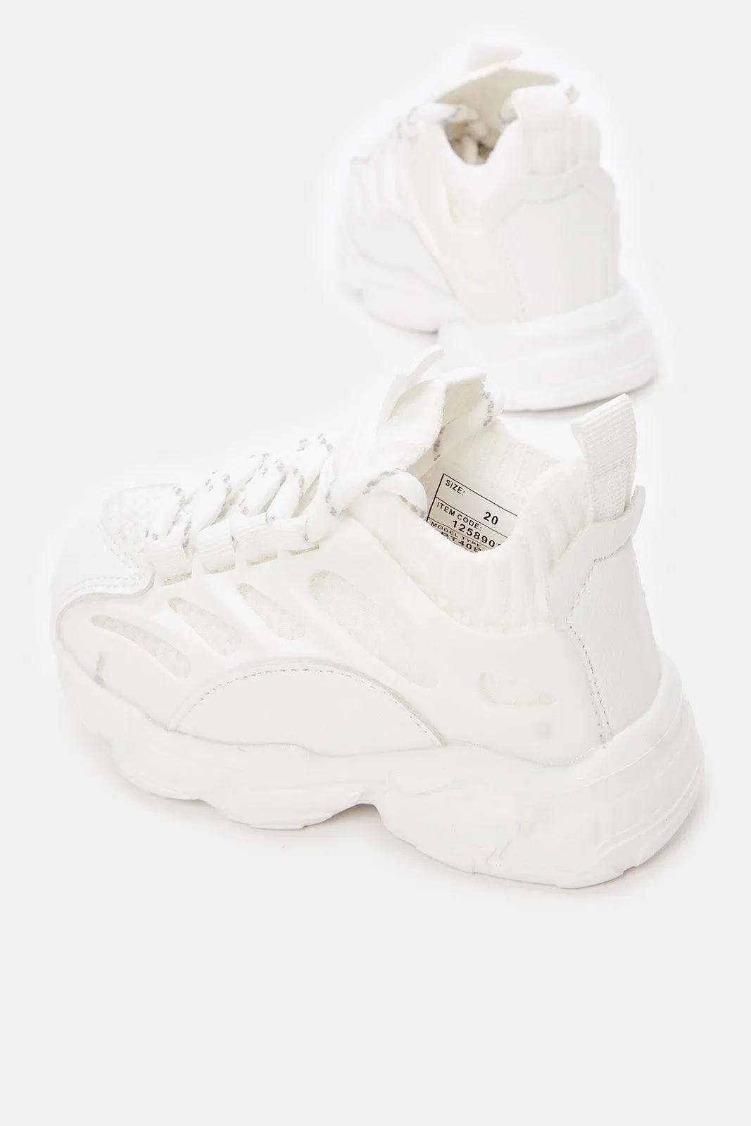 Infant Boys White Chunky Trainer