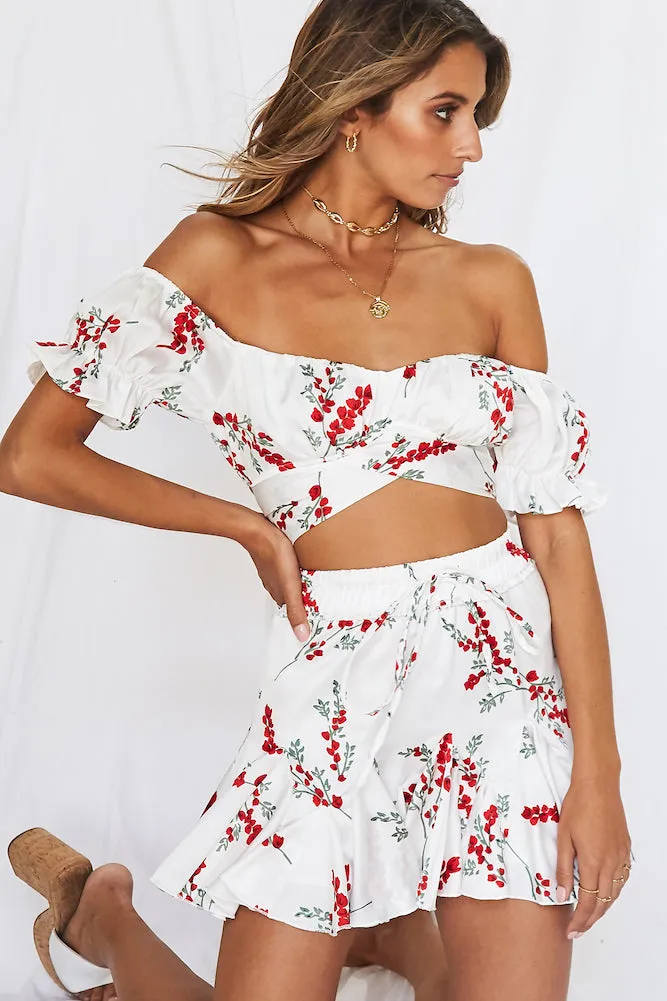 Italian Weekend Crop Top White