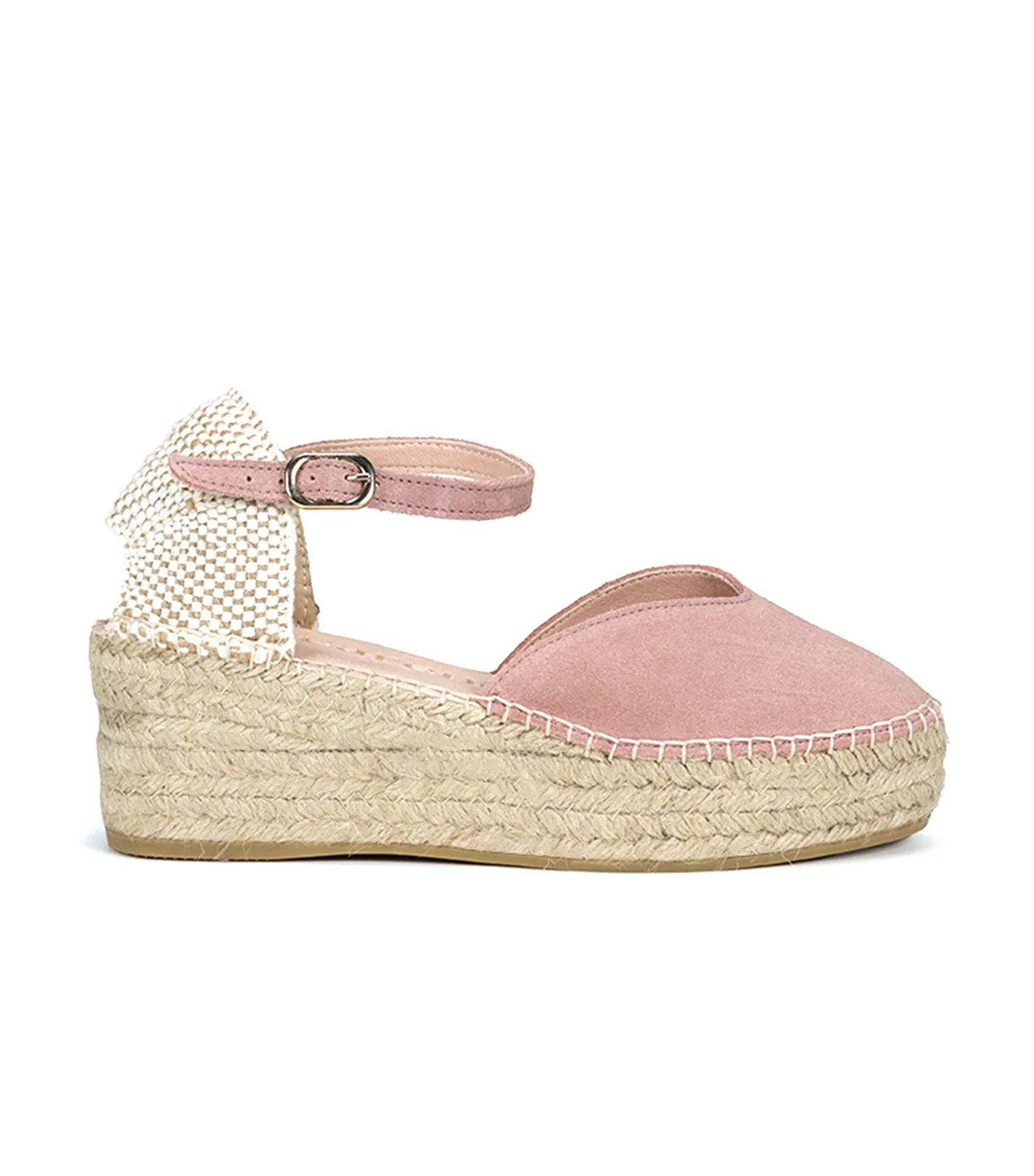 Java 22 Platform Wedge Espadrilles Blush