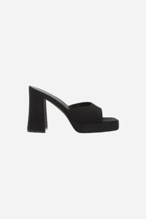 Jeffrey Campbell Ninety Platform Mule Black Neoprene