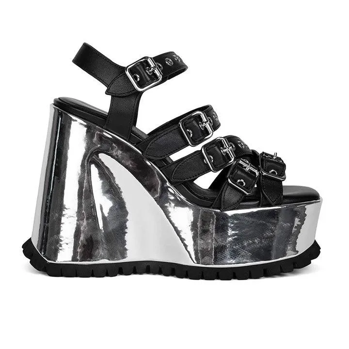 JEFFREY CAMPBELL - VOIDOID SILVER HEELS