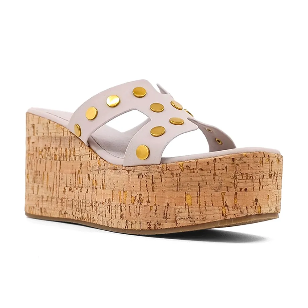 Jordana Studded Wedge Sandals