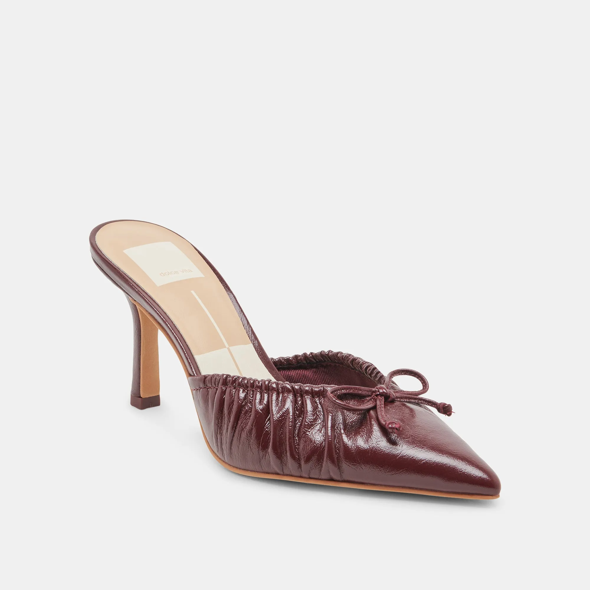 KAIRI HEELS CRANBERRY CRINKLE PATENT