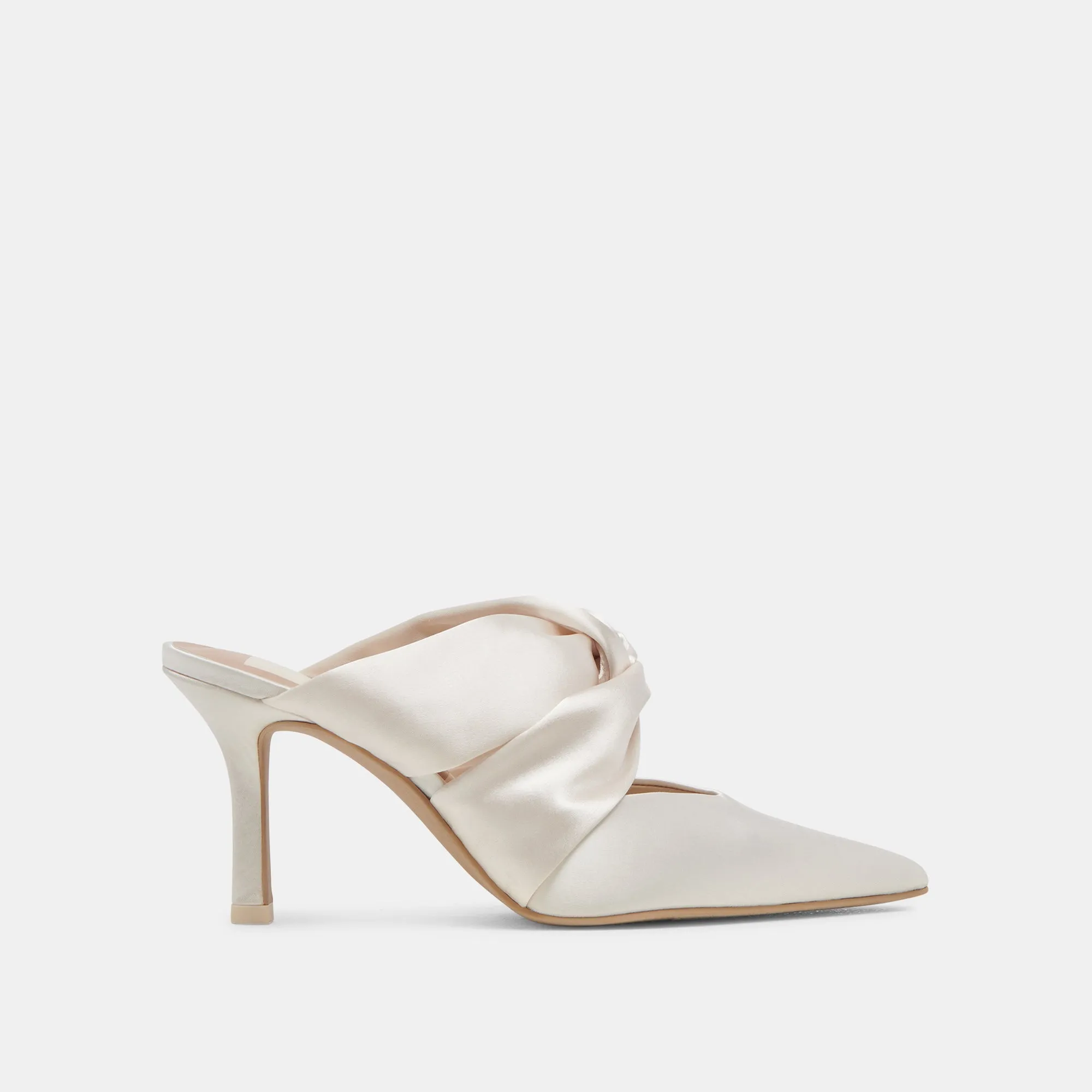 KELSY HEELS CREME SATIN