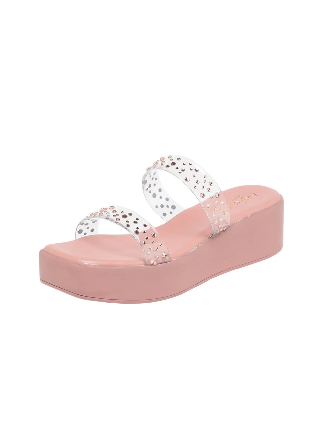 Lenorqi Pink Flatform Heels