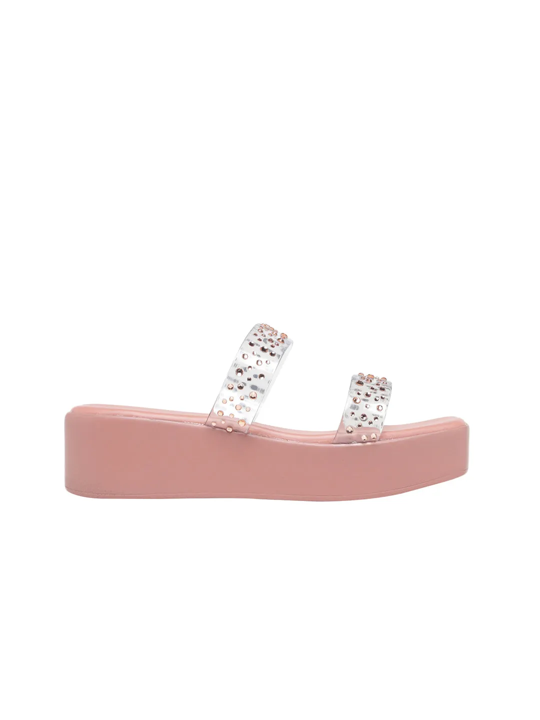 Lenorqi Pink Flatform Heels