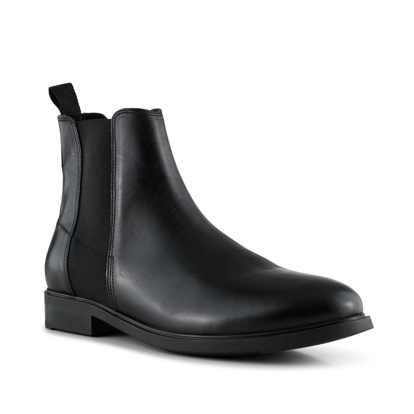 Linea chelsea boot leather - BLACK