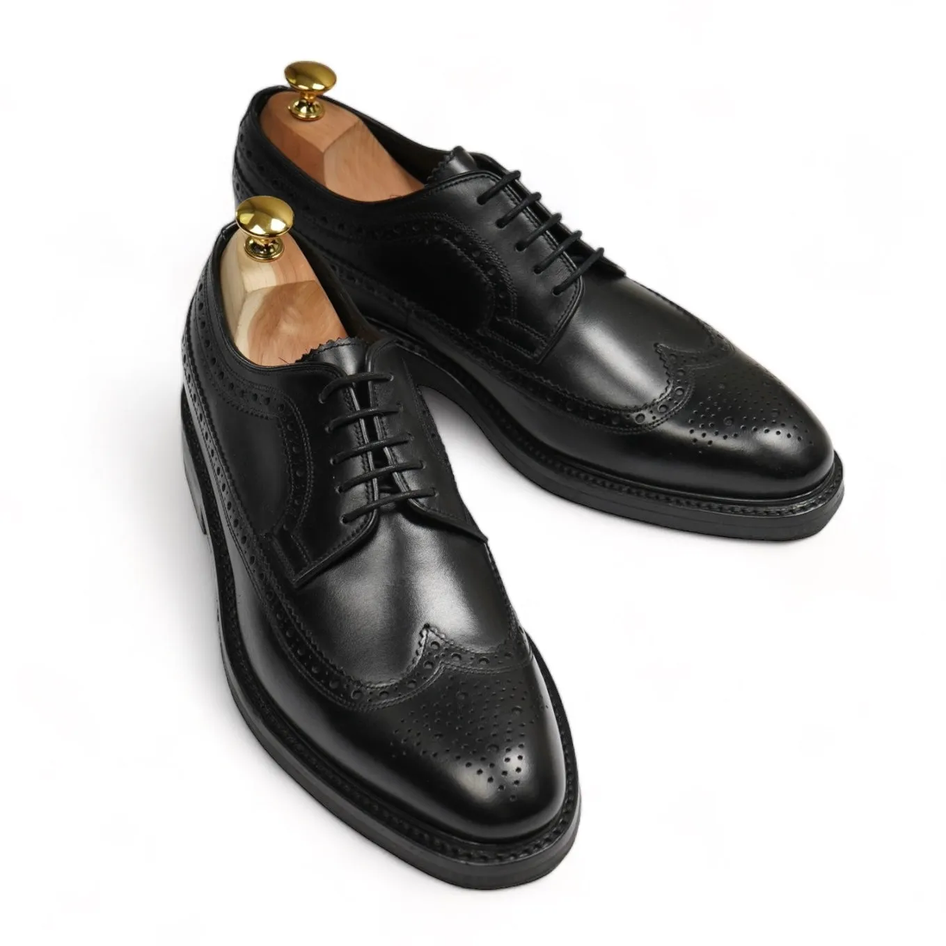 Loake - Black Long Wing Brogue Derbys UK 9 / EU 43