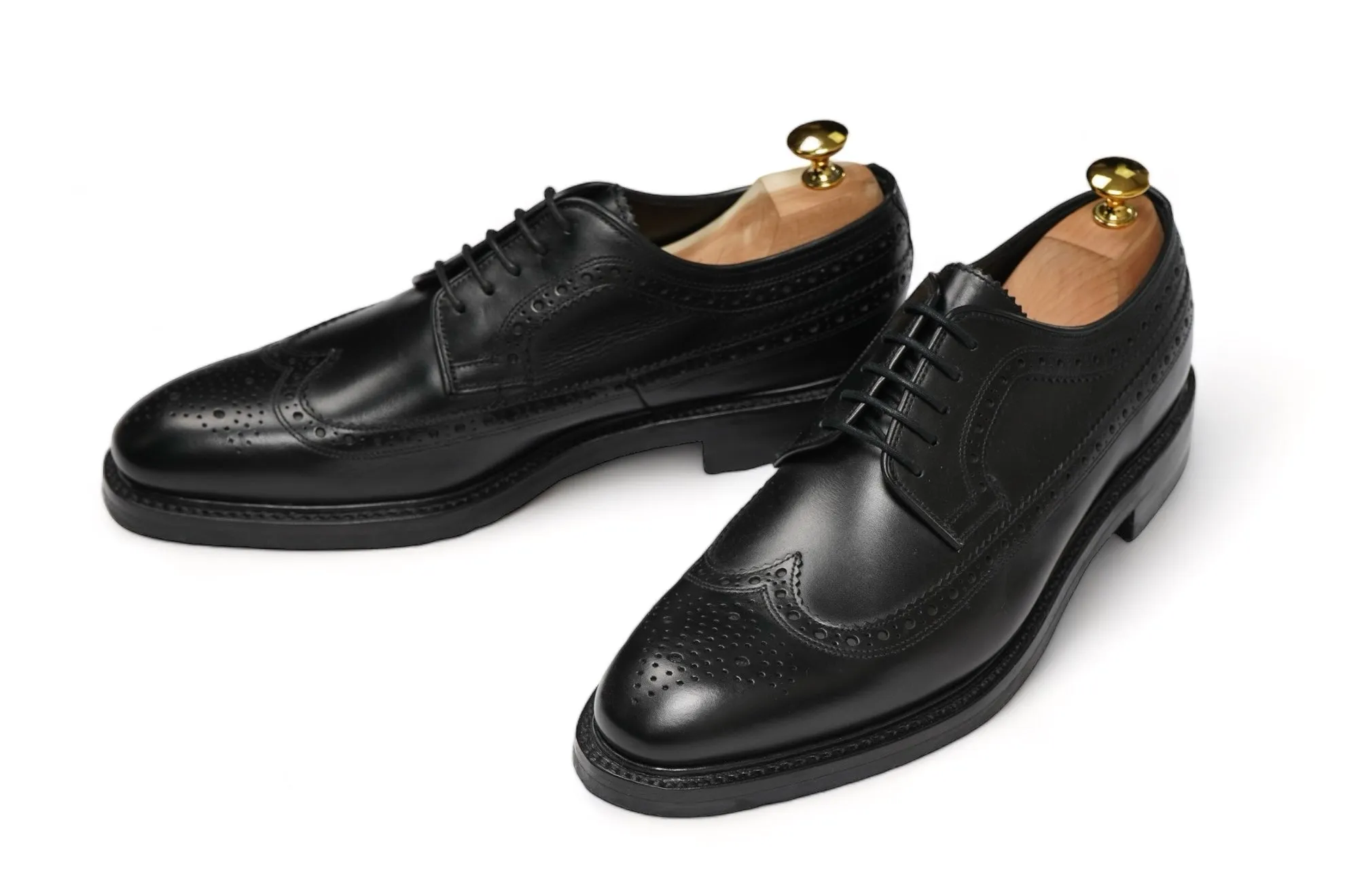 Loake - Black Long Wing Brogue Derbys UK 9 / EU 43