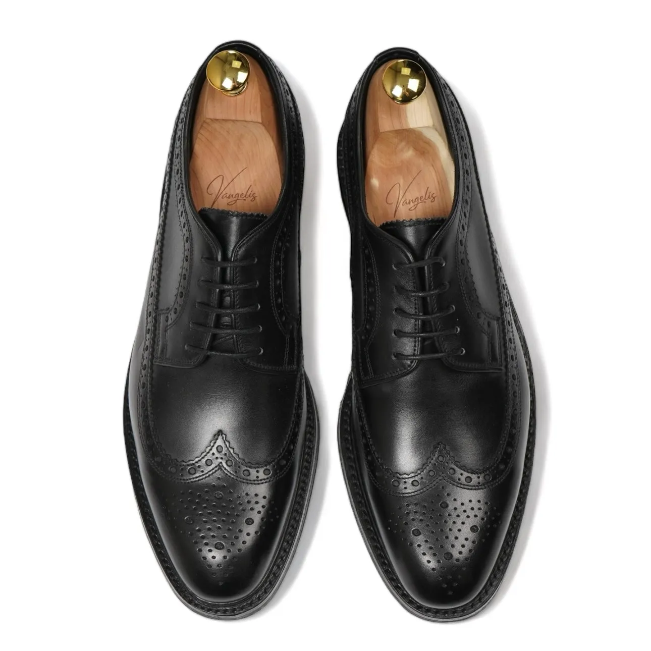 Loake - Black Long Wing Brogue Derbys UK 9 / EU 43