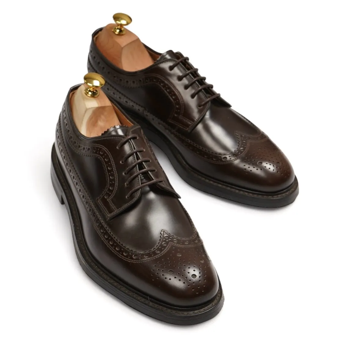 Loake - Brown Long Wing Brogue Derbys UK 9 / EU 43