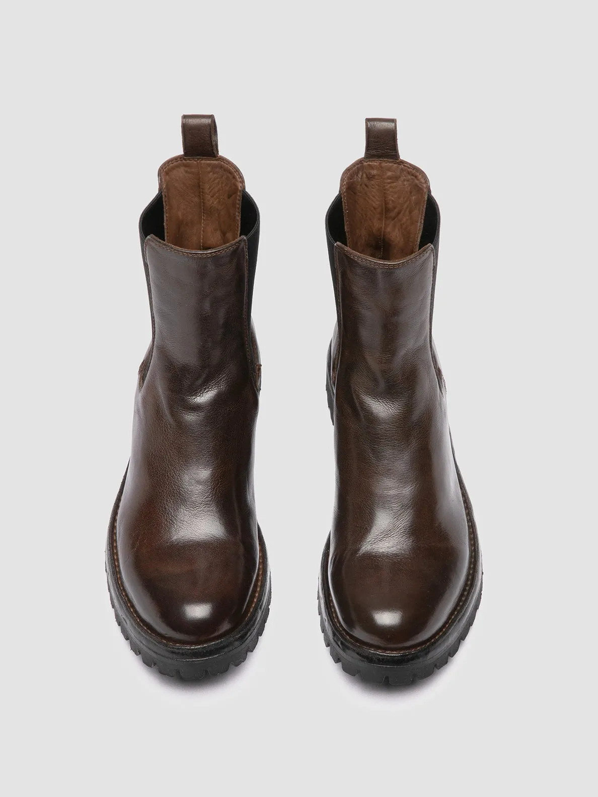 LORAINE 004 - Brown Leather Chelsea Boots