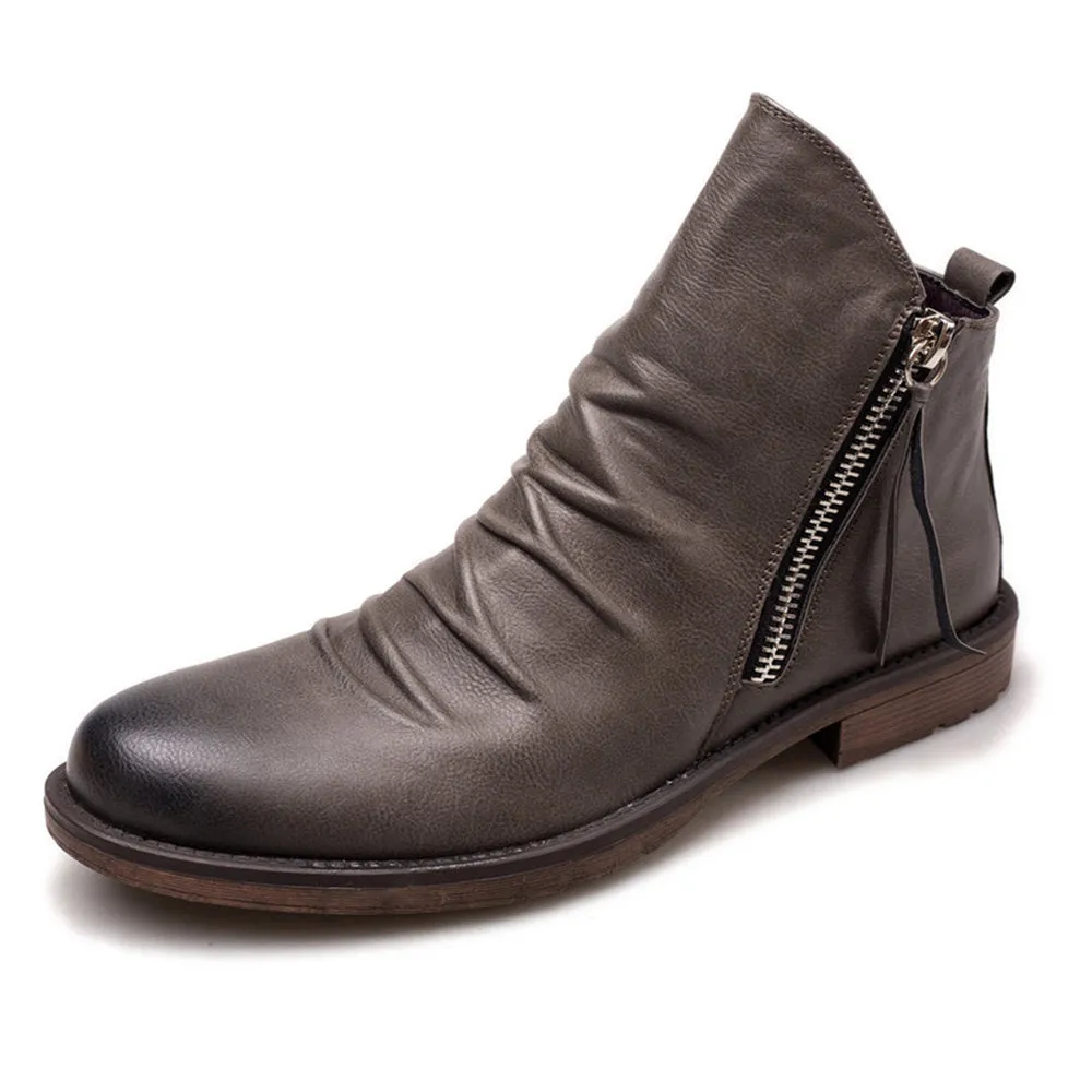 LUCIANO VITELLI LEATHER CHELSEA BOOTS