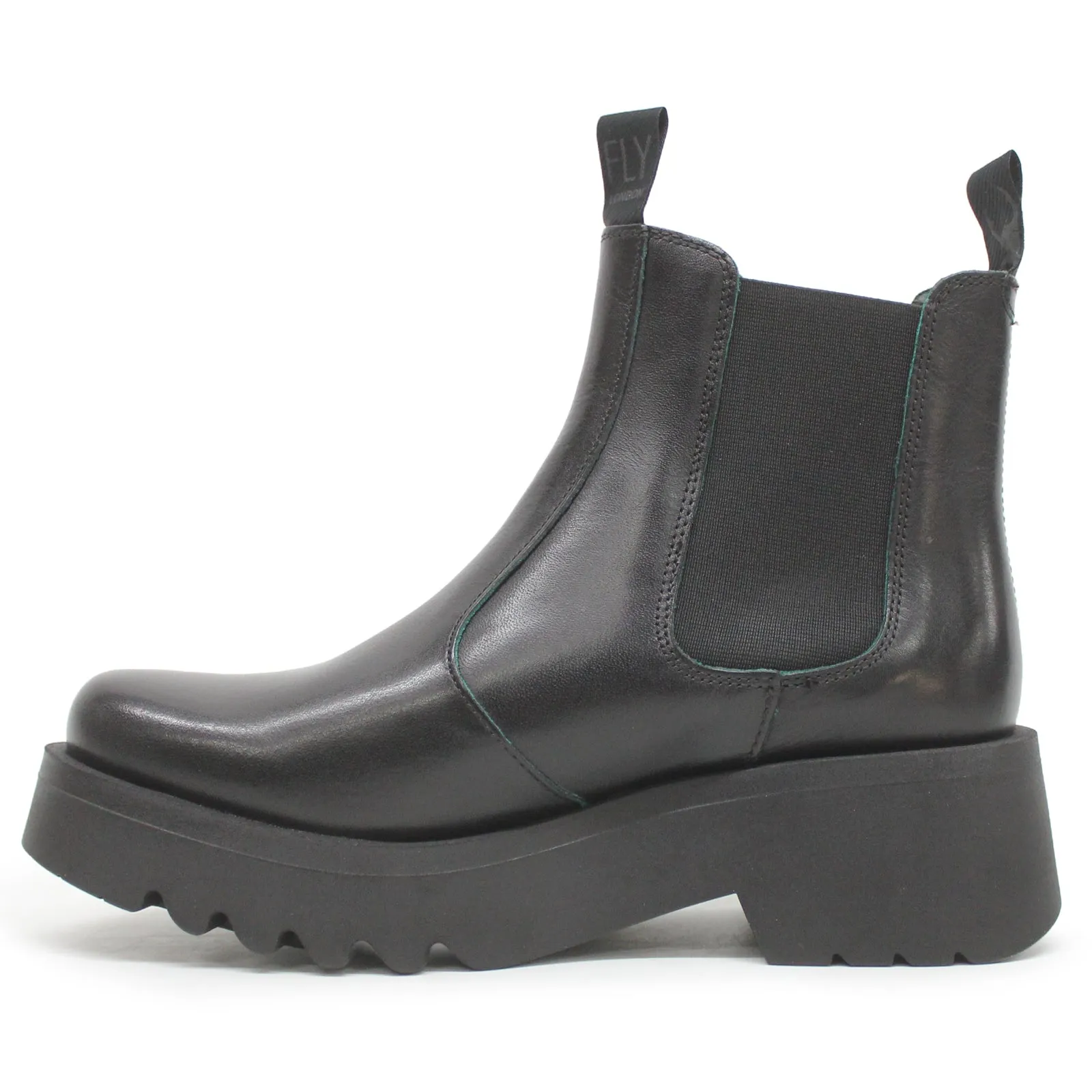 MEDI789FLY Java Leather Women's Chelsea Heel Boots