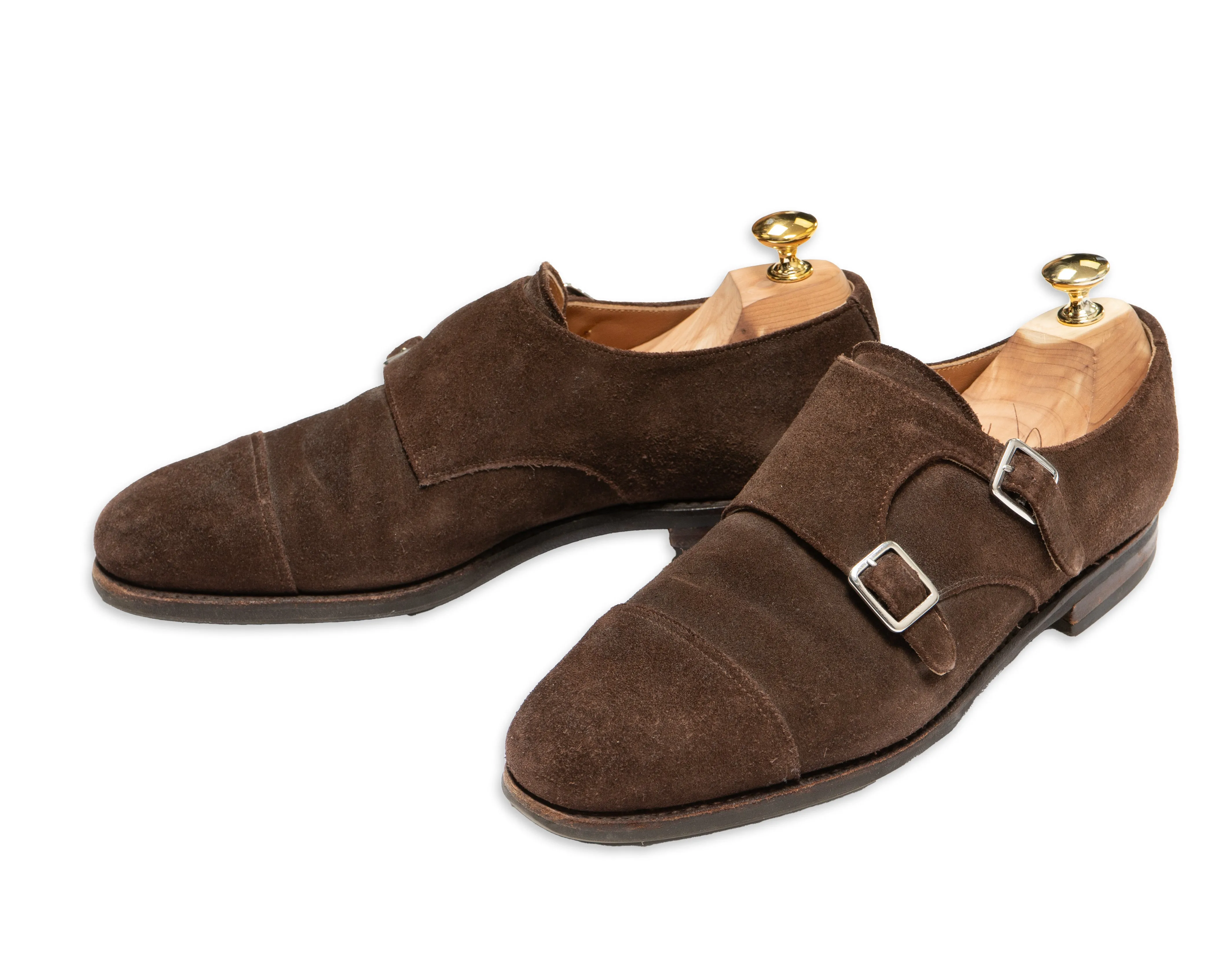 Meermin - Brown Suede Double Monk Straps UK 6,5 / EU 40,5