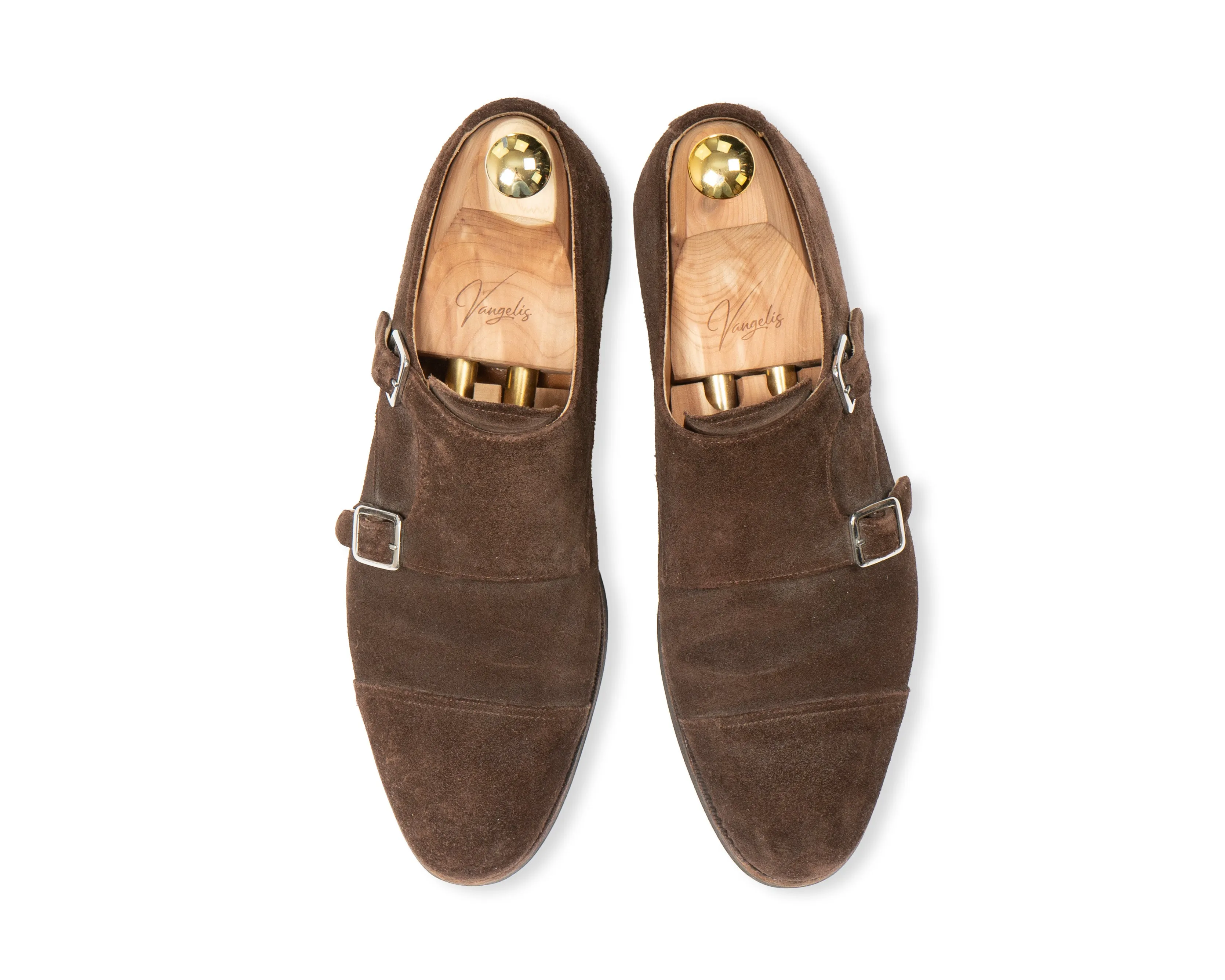 Meermin - Brown Suede Double Monk Straps UK 6,5 / EU 40,5