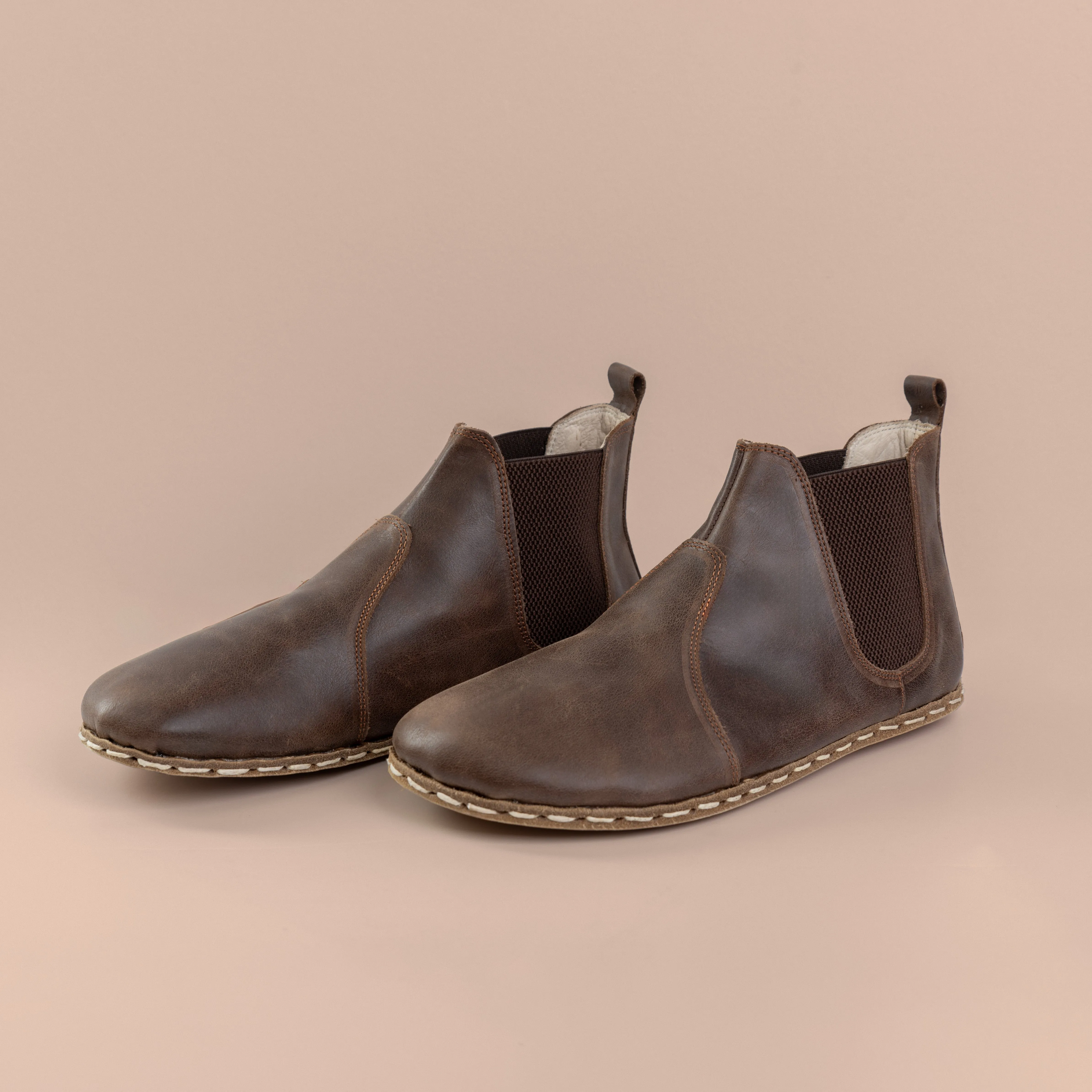 Men's Dark Brown Barefoot Chelsea Boots