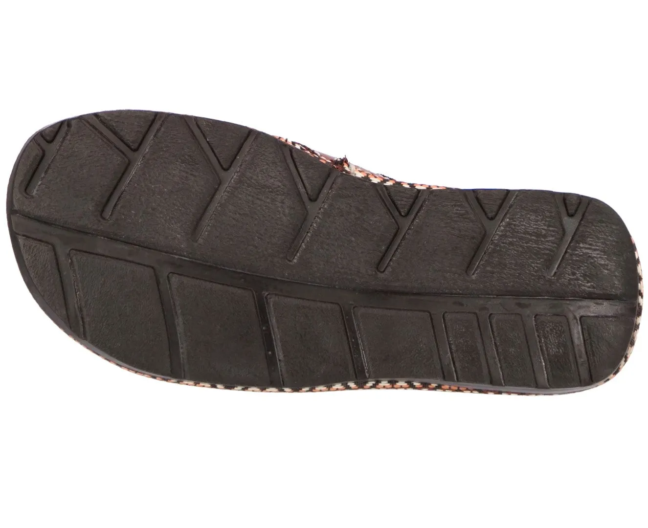 Men's Open Toe Mexican Huaraches Chedron Studded Embroided Design