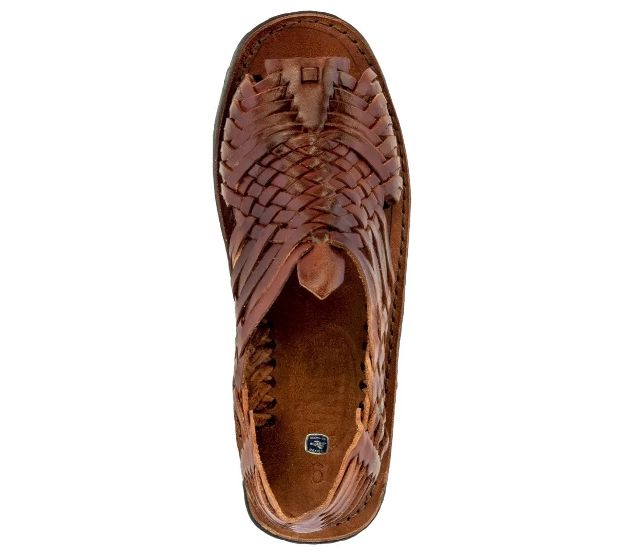 Men's Pachuco Brown All Real Leather Mexican Huaraches Open Toe