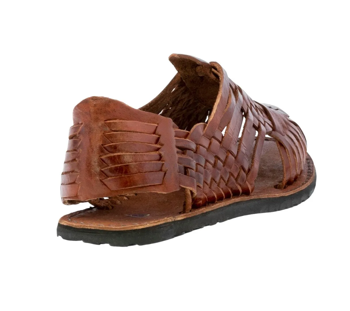 Men's Pachuco Brown All Real Leather Mexican Huaraches Open Toe