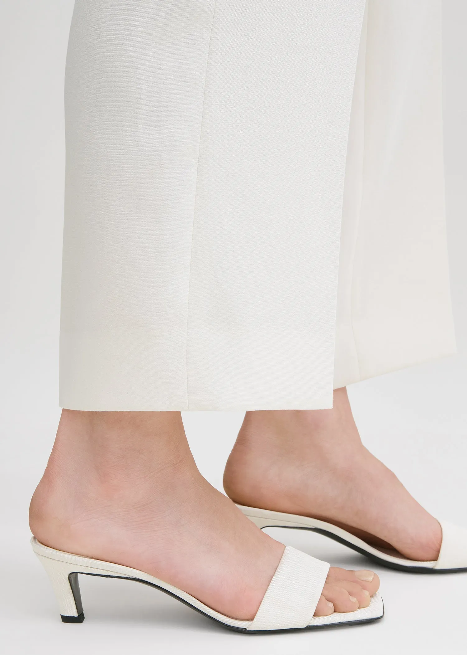 Moiré mule sandals off-white