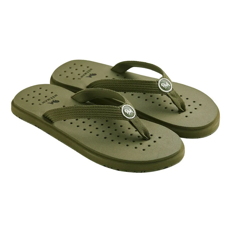 Neeman's Eco Flip Flops for Men | Leafy Olive Green