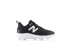 New Balance Men's Fresh Foam 3000 V6 Molded Baseball Cleats - Black with White - PL3000K6