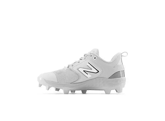 New Balance Men's Fresh Foam 3000 V6 Molded Baseball Cleats - Grey with White - PL3000G6