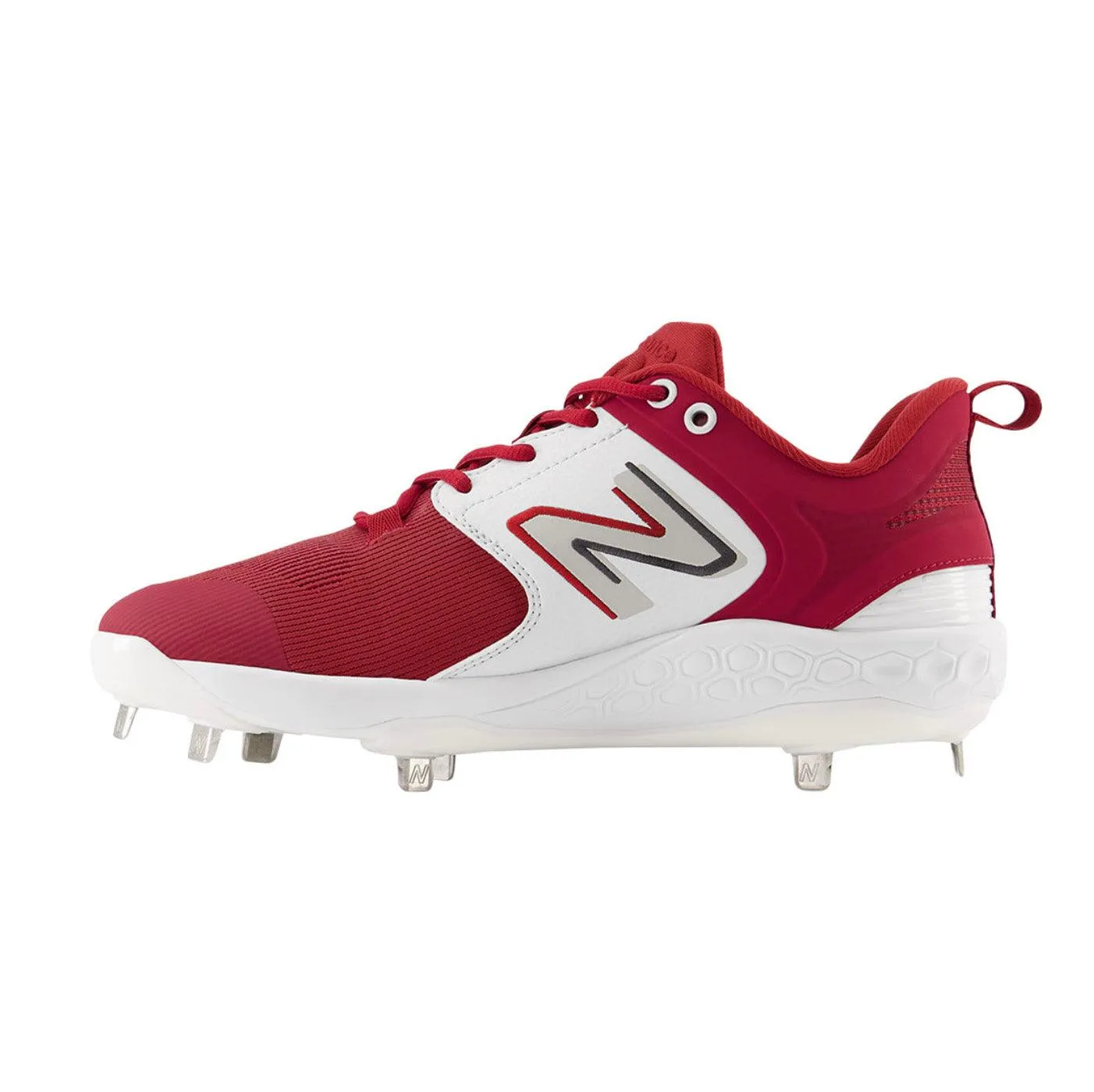 New Balance Men's Fresh Foam X 3000 V6 Metal Baseball Cleats - Cardinal with White - L3000BC6