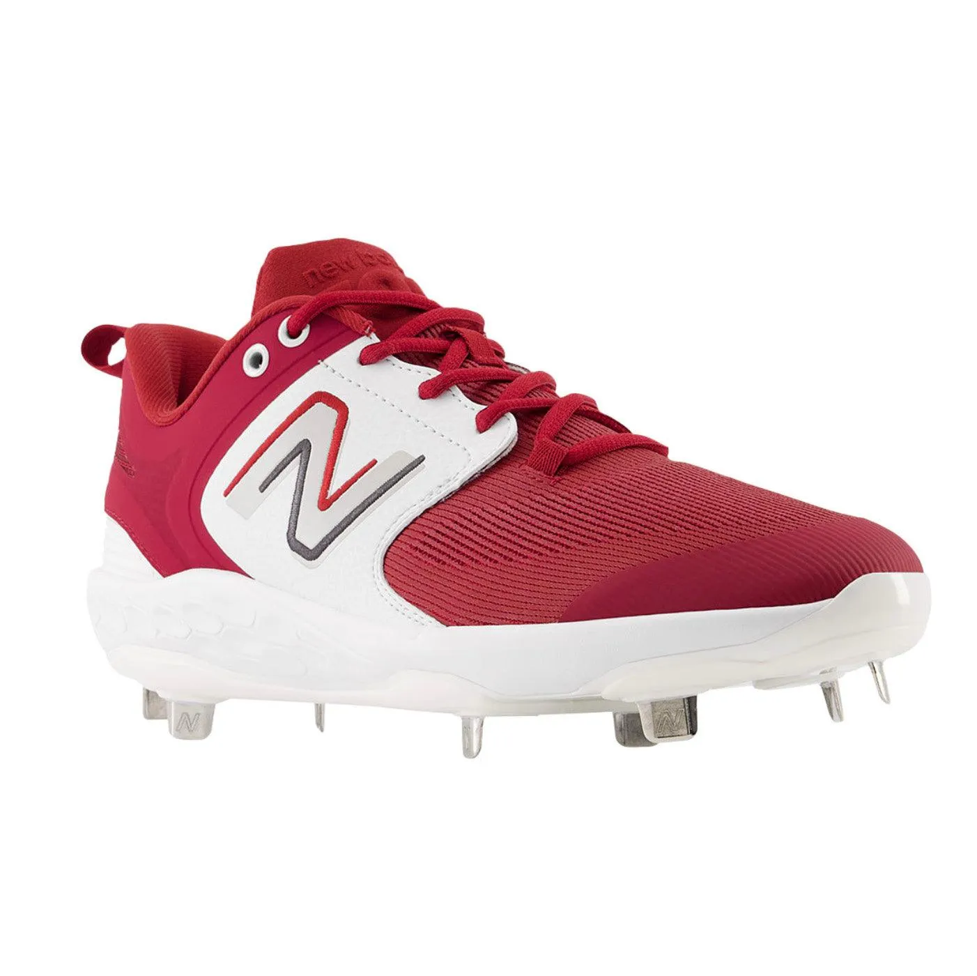 New Balance Men's Fresh Foam X 3000 V6 Metal Baseball Cleats - Cardinal with White - L3000BC6