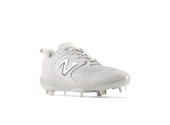 New Balance Men's Fresh Foam X 3000 V6 Metal Baseball Cleats - Grey with White - L3000TG6