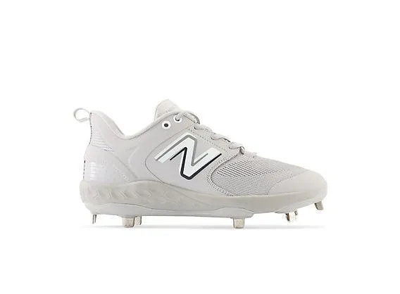 New Balance Men's Fresh Foam X 3000 V6 Metal Baseball Cleats - Grey with White - L3000TG6