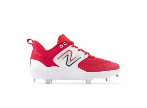 New Balance Men's Fresh Foam X 3000 V6 Metal Baseball Cleats - Red with White - L3000TR6