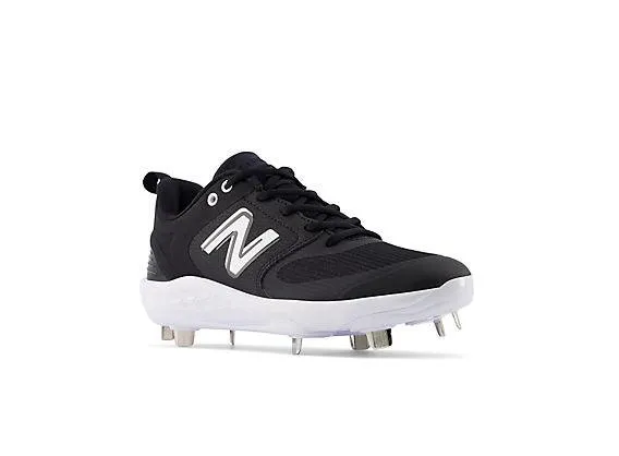 New Balance Women's VELO v3 Metal Fastpitch Softball Cleats - Black with White - SMVELOK3