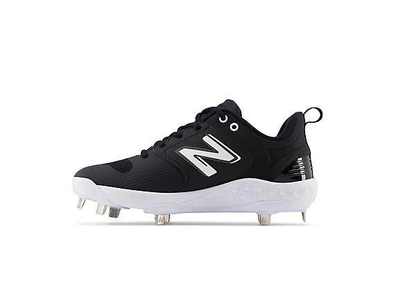 New Balance Women's VELO v3 Metal Fastpitch Softball Cleats - Black with White - SMVELOK3