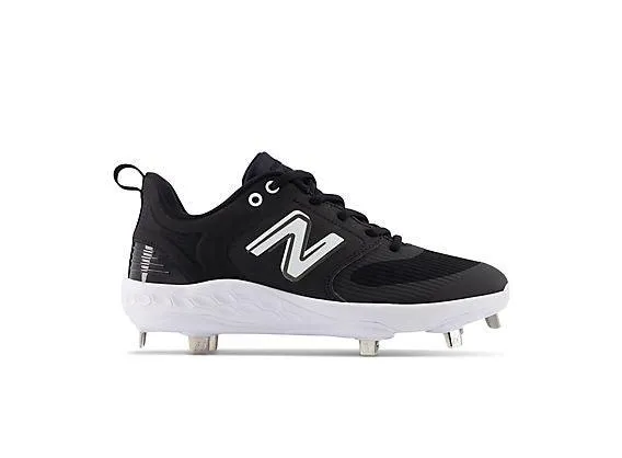 New Balance Women's VELO v3 Metal Fastpitch Softball Cleats - Black with White - SMVELOK3