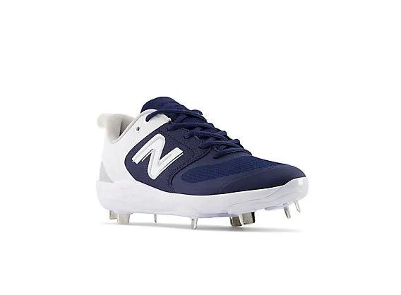 New Balance Women's VELO v3 Metal Fastpitch Softball Cleats - Navy with White - SMVELON3