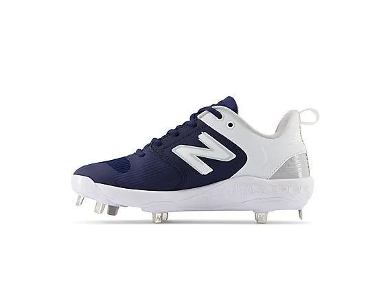 New Balance Women's VELO v3 Metal Fastpitch Softball Cleats - Navy with White - SMVELON3