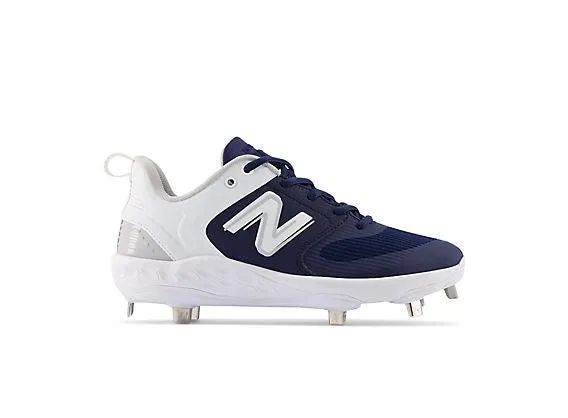 New Balance Women's VELO v3 Metal Fastpitch Softball Cleats - Navy with White - SMVELON3