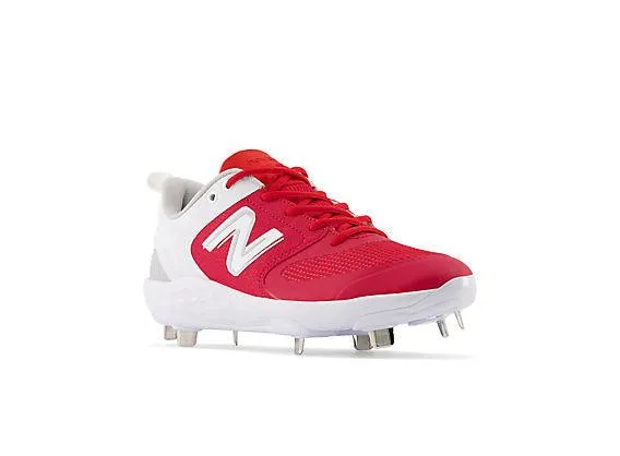 New Balance Women's VELO v3 Metal Fastpitch Softball Cleats - Red with White - SMVELOR3