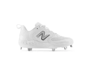 New Balance Women's VELO v3 Metal Fastpitch Softball Cleats - White with Rain Cloud - SMVELOW3