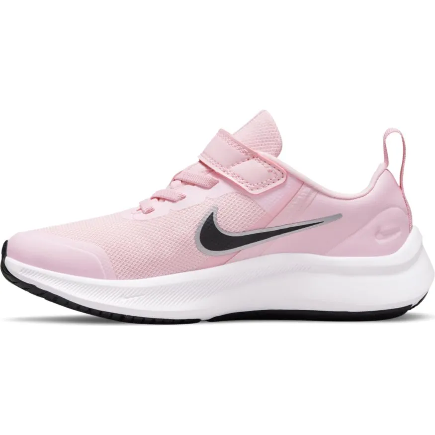 Nike Cave Pink Foam/Black Star Runner 3 Children’s Sneaker