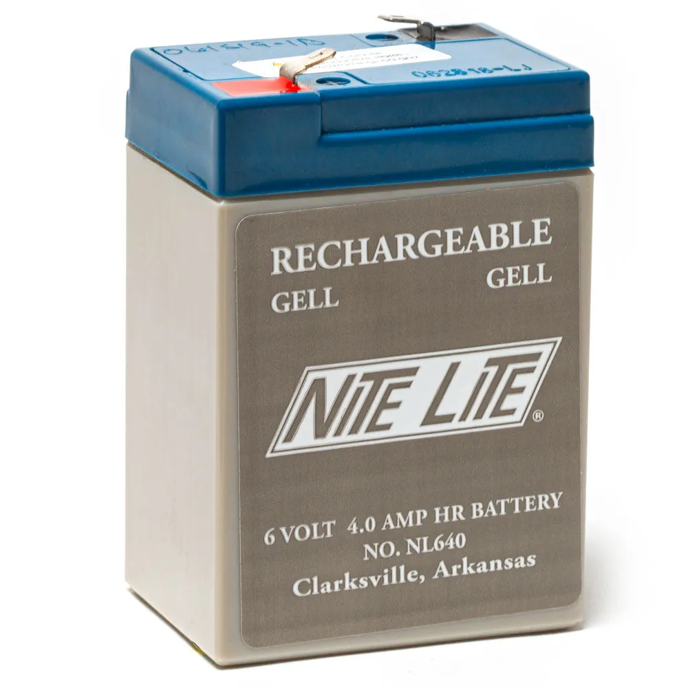 Nite Lite Rechargeable 6 Volt 4 Amp Battery For Nite Sport