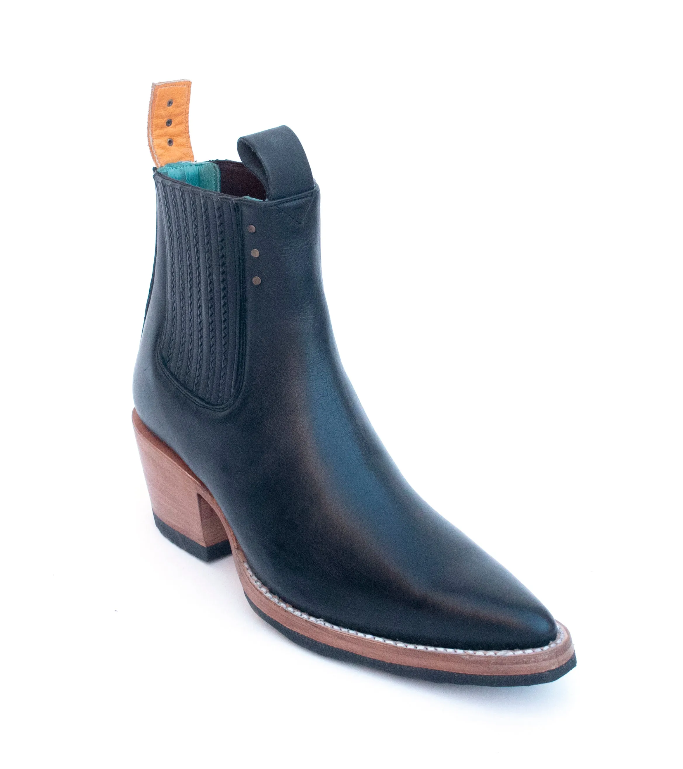 No.2001 FREEWAY turbo chelsea boot Black Leather WOMEN