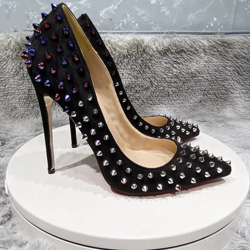 Novelty Textured and Studded Pointed Toe Stiletto Collection