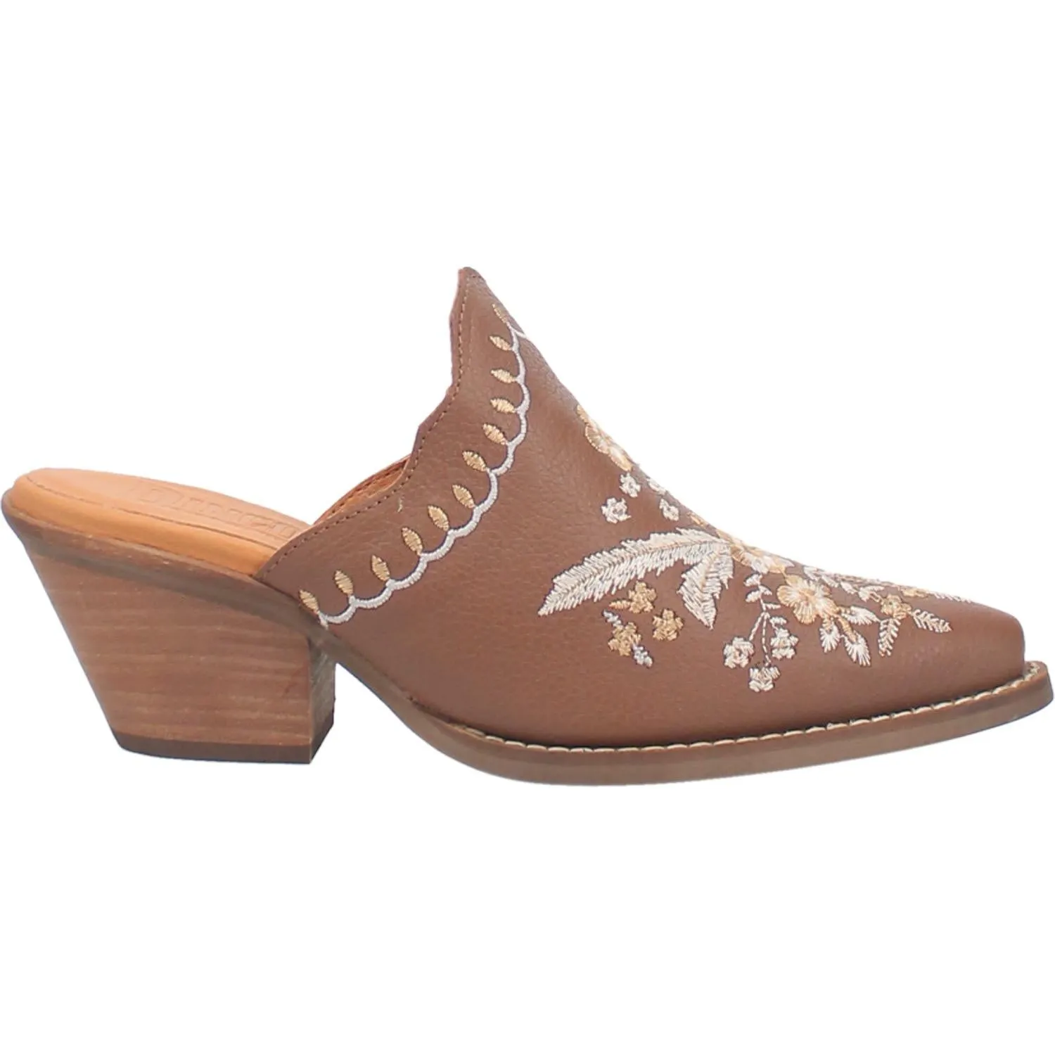 Online Exclusive | Dingo | Wildflower Leather Floral Stitch Mule Bootie in Brown  **PREORDER