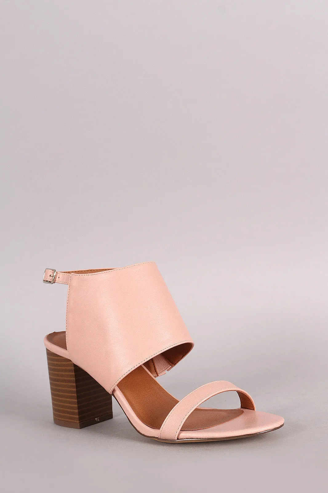 Open Toe Slingback Chunky Mule Heel