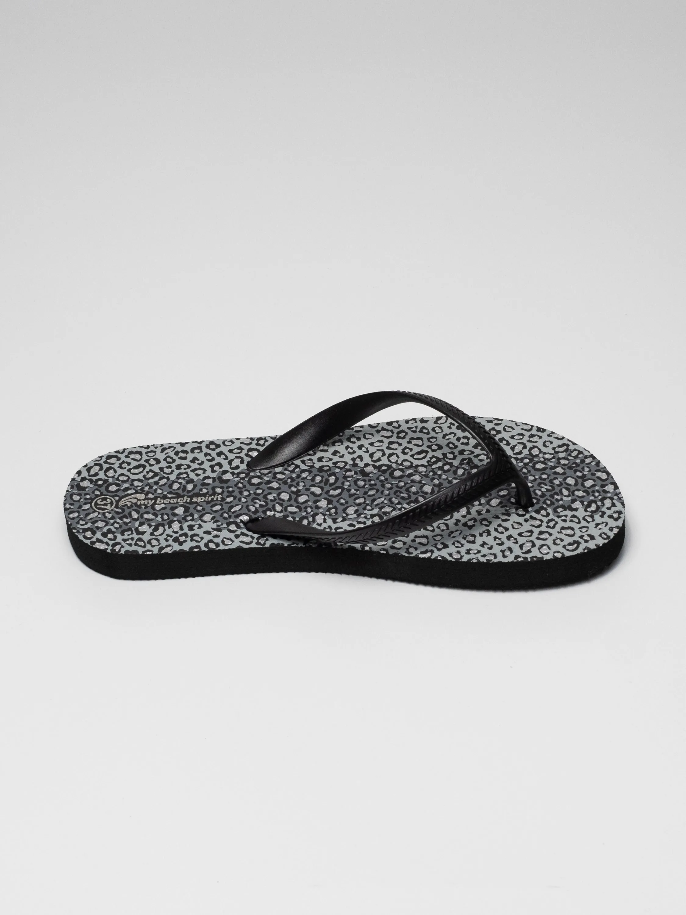 panther/leopard beach slipper