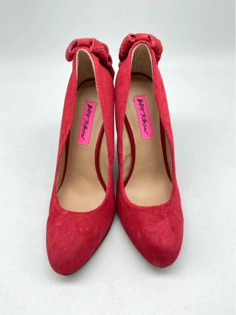 Pre-Owned Betsey Johnson Red Size 7 Wedge Heels